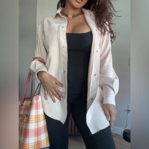 Faux Leather Cream Jacket